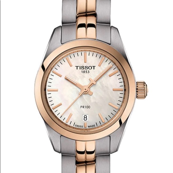 Tissot Accessories - NWOT - TISSOT Women’s PR100 101010A Swiss quartz MOP dial watch & history book